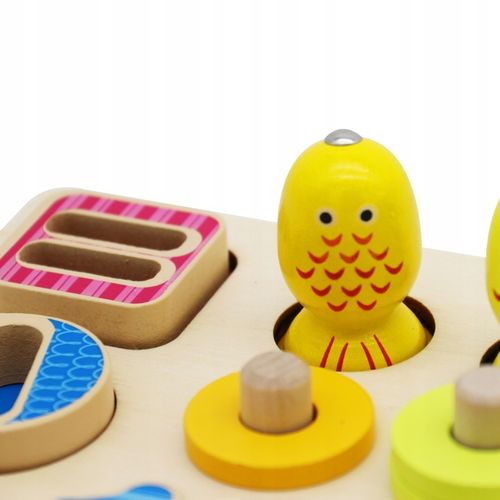 MONTESSORI EDUKACYJNA TABLICA SORTER RYBKI CYFRY na Arena.pl