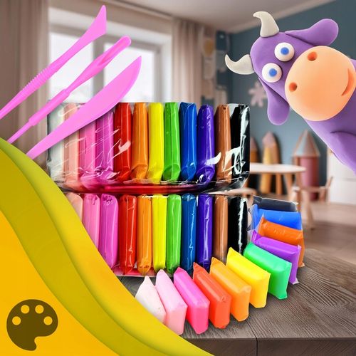 96 szt PLASTELINA MAGICZNA SENSO GLINA POLIMEROWA piankowa masa DLA DZIECI na Arena.pl