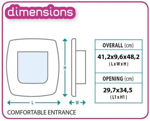 Brązowe drzwiczki z blokadą otwierania dla średnich i dużych psów Swing 15 na Arena.pl