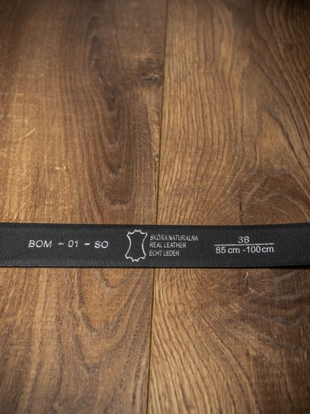 pasek skórzany męski bom-01-so black 110 zdjęcie 6