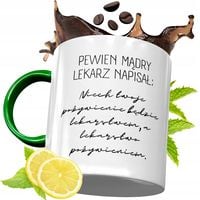 Kubek Zielony Dla Doktora Doktorki Na Prezent Z Nadrukiem Ze Zdjęciem