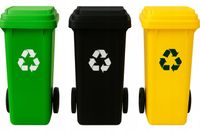 Pojemniki na Śmieci 120l Kosze do Segregacji Odpadów Mocne ZESTAW 3 szt.