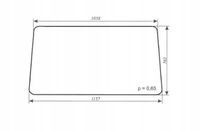 szyba Tylna do ciągnika C-330 kabina Osiny rura kwadratowa stary typ