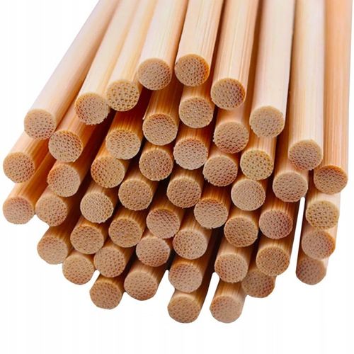 Patyczki do Waty Cukrowej BAMBUSOWE Patyki Bezpieczne OKRĄGŁE 38 cm na Arena.pl