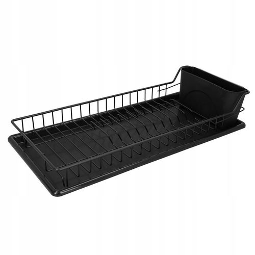 Suszarka do naczyń ociekacz na sztućce stojąca czarna plastikowa 50,5 na Arena.pl