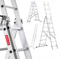 Drabina aluminiowa 3x7 stopni wielofunkcyjna produkt POLSKI hak GRATIS