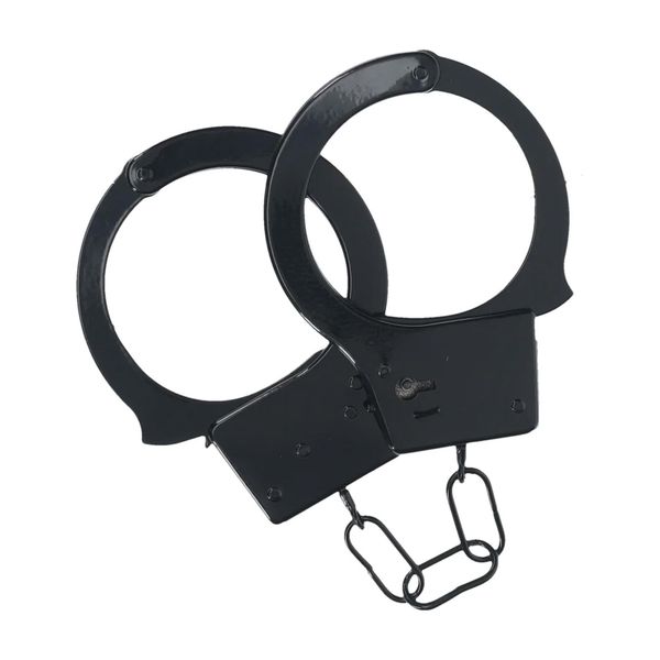 Classic Metal Handcuffs - Black zdjęcie 3