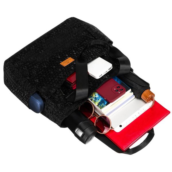 torba materiałowa shopper w czarnym kolorze - rovicky zdjęcie 8