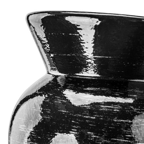 Wazon Ceramiczny Baryłka  Czarny srebrny flakon na Arena.pl