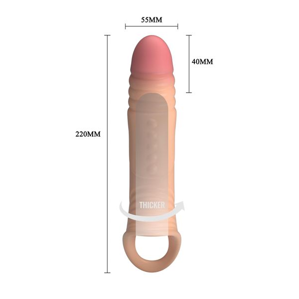 Pretty Love 8.7" Vibrating Penis Sleeve zdjęcie 7