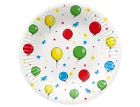 Talerzyki Papierowe 18Cm, Balony (8 Sztuk)