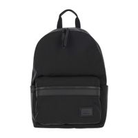 Plecak męski czarny na laptopa elegancki skórzany miejski 45x30x17 cm