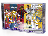 Akwarium - Ramka wodna 3D - Messi, Ronaldo