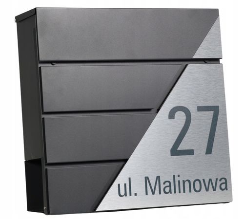 DUŻA SKRZYNKA NA LISTY Z ADRESEM NUMEREM DOMU ANTRACYT GAZETNIK na Arena.pl