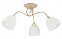 Lampa Sufitowa Tina Beżowa ze złotymi dodatkami 3xE27 Taupe Nowoczesna
