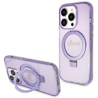 Etui Guess do iPhone 14 Pro, Fioletowy, MagSafe