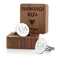 Spinki do Koszuli Mankietów Stalowe z Grawerem Prezent dla Męża na Rocznicę