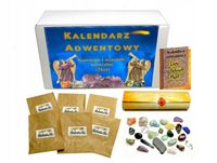 KALENDARZ ADWENTOWY Kwarc różowy Awenturyn Fluoryt Ametyst Cytryn Piryt