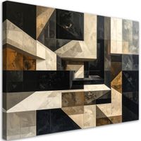 Czarno złoty obraz nowoczesny na płótnie do salonu biura