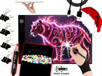 TABLET GRAFICZNY - BRIGHTPAD + MARKERY 80szt + ETUI + KLIPSY - PREZENT!