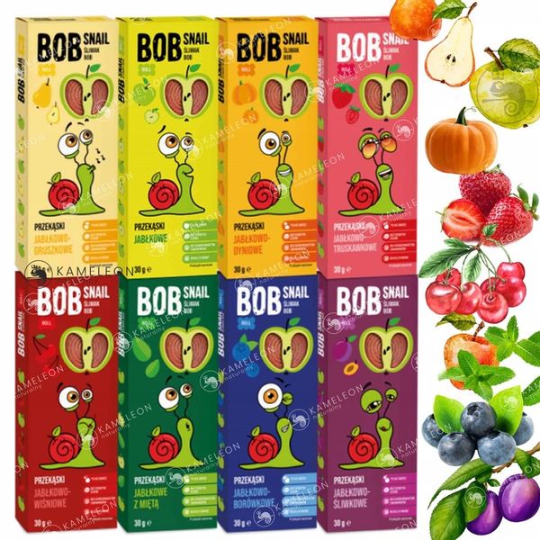 ŚLIMAK BOB SNAIL PRZEKĄSKA bez cukru glutenu 30G MIX SMAKÓW x 8szt 0,24KG zdjęcie 1