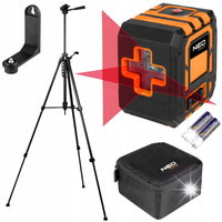 NEO TOOLS Laser Krzyżowy Poziomnica 20m czerwony + Etui + Statyw 1,5m 1/4"