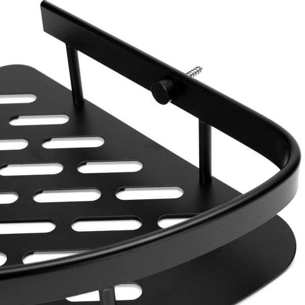 Półka narożna LUSAKA czarna do łazienki zdjęcie 4