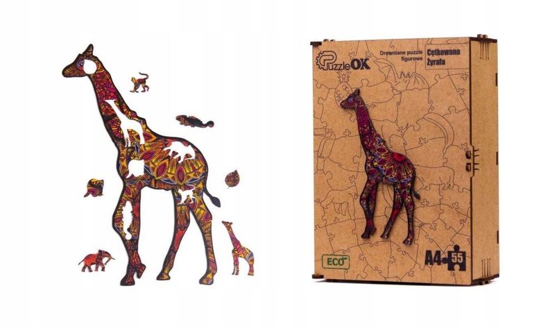Puzzle Drewniane Eco Żyrafa A3 Puza3-00732 zdjęcie 3