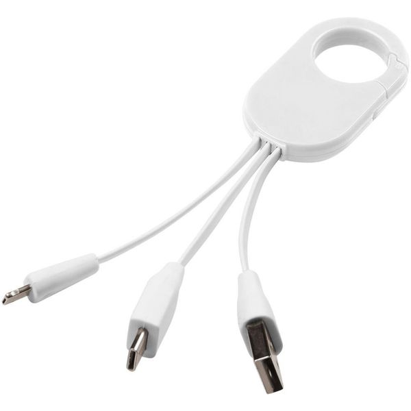 Kabel do ładowania 3w1 Troop 13499301 Biały zdjęcie 1