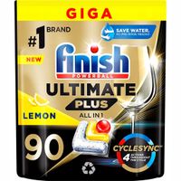 kapsułki do zmywarki finish 90szt ultimate plus all in 1 tabs lemon