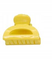 Spinka klamra plastikowa półokrągła średnia żółty 4cm