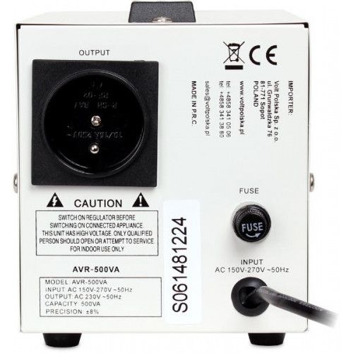 STABILIZATOR NAPIĘCIA VOLT POLSKA AVR 500VA 2000VA 160-280V SERVO na Arena.pl