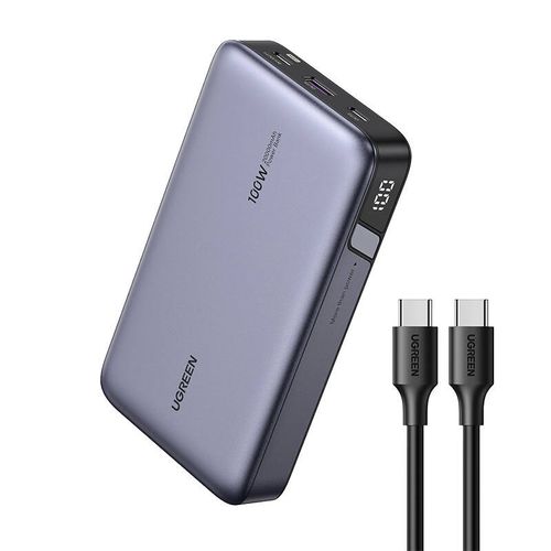 powerbank 20000mah ugreen pb720, usb + 2x usb-c, 100w pd (szary) na Arena.pl