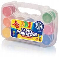 farby plakatowe walizka 12k 20ml astra