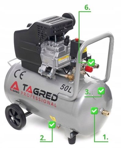 KOMPRESOR OLEJOWY SPRĘŻARKA 50L GRATIS ZESTAW 18w1 na Arena.pl