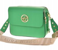 Laura Biaggi - torebka listonoszka kuferek soczysta zieleń groszek JS170