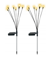 Lampa solarna 6 kulek ZESTAW 2szt.