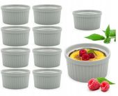 Kokilki do zapiekania 200 ml zestaw 10 szt salaterki miseczki porcelana