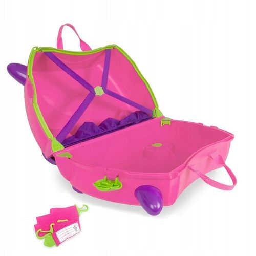 Walizka na Kółkach Dla Dzieci Jeździk Dziecięcy 2w1 Zabawka dla Dziecka Róż na Arena.pl