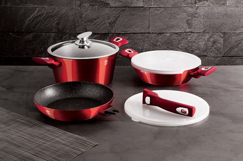 zestaw garnków i patelni berlinger haus bh-7050 burgundy na Arena.pl