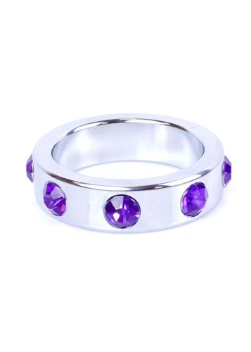 Pierścień-Metal Cock Ring with Purple Diamonds Large na Arena.pl