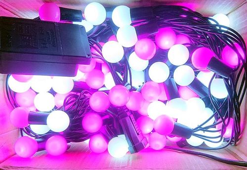 Lampki Choinkowe Kulki 200 Led-16M Biało-Różowe+Czapka na Arena.pl