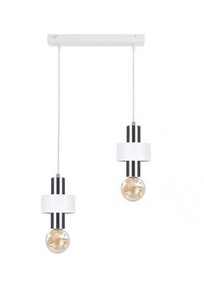 Lampa wisząca 2xE27 UNICA WHITE/SILVER zdjęcie 1