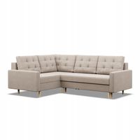 NAROŻNIK BLANK XL DUŻY BEŻOWY KANAPA Rogówka Rozkładana z Funkcją Spania