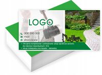 Wizytówki firmowe GOTOWY PROJEKT GRATIS 200 sztuk USŁUGI OGRODNICZE