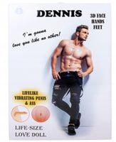 SEX LALKA MĘSKA DMUCHANA Z PENISEM 3D Z WIBRACJĄ