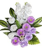 Stroik na grób cmentarz sztuczne kwiaty kompozycja STANPOL