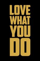 Love what – czarny – gold – magnes