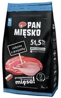 Hipoalergiczna karma dla dużych szczeniąt Pan Mięsko Cielę + Przepiórka 3kg
