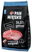 Hipoalergiczna karma dla dużych szczeniąt Pan Mięsko Cielę + Przepiórka 3kg